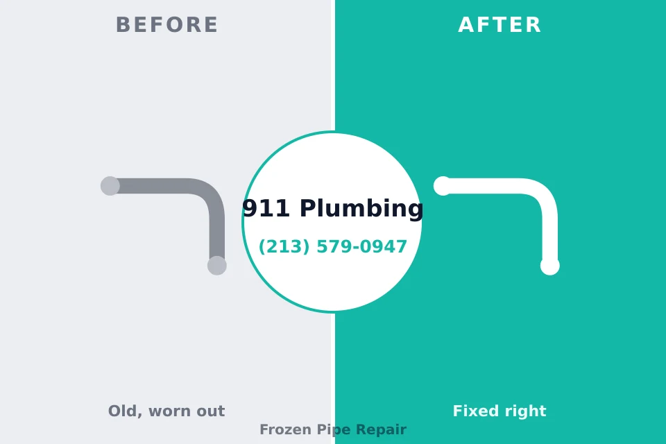 Before and after: plumbing repair Purdy, MO